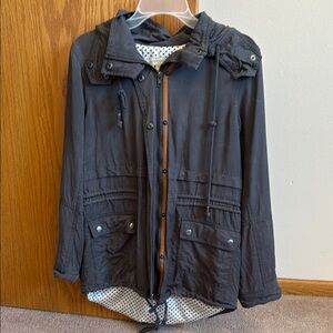 Women's Charcoal Hooded Jacket